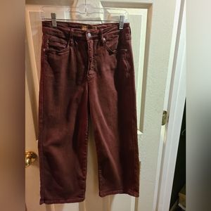 Judy Blue High Waist Wide Leg Crop Jeans